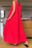 Made in Italy Aster Pocketed Cocoon Dress Watermelon /4 =